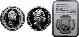 Australia Commonwealth Elizabeth II 25 Dollars 1992 (Mintage 11661) NGC PF68 Princess Diana Silver 33.63g KM# 201