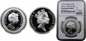 Australia Commonwealth Elizabeth II 25 Dollars 1992 (Mintage 11661) Top Pop NGC PF69 Princess Anne Silver 33.63g KM# 202
