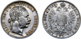 Austria Austro-Hungarian Empire Franz Joseph I 1 Florin 1881 Vienna mint Silver 12.28g KM# 2222