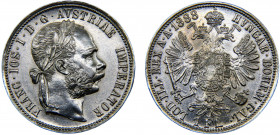 Austria Austro-Hungarian Empire Franz Joseph I 1 Florin 1888 Vienna mint Silver 12.33g KM# 2222