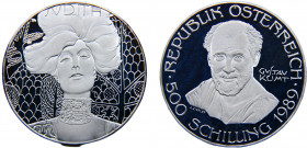 Austria Second Republic 500 Schilling 1989 Vienna mint(Mintage 88000) Gustav Klimt Silver 24g KM# 2987