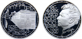 Austria Second Republic 500 Schilling 1991 Vienna mint(Mintage 74400) Herbert von Karajan Silver 24g KM# 3000