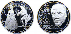 Austria Second Republic 500 Schilling 1992 Vienna mint(Mintage 62900) Richard Strauss Silver 24g KM# 3021