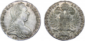 Austria Kingdom "Maria Theresia" 1 Thaler "1780" SF(1936-1961) London mint Morden restrikes Silver 28.08g KM# T1