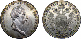 Austria Empire Franz I 1 Thaler 1825 B Kremnica mint Silver 27.99g KM# 2163