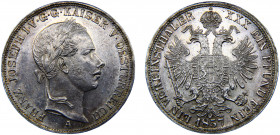 Austria Empire Franz Joseph I 1 Vereinsthaler 1857 A Vienna mint Silver 18.52g KM# 2244