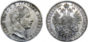Austria Empire Franz Joseph I 1 Florin 1861 A Vienna mint Silver 12.39g KM# 2219