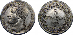 Belgium Kingdom Leopold I 5 Francs 1835 Brussels mint Small scratches Silver 24.67g KM# 3