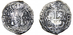 Bolivia Spanish colony Philip IV 8 Reales 1652 P E Potosi mint Silver 27.11g KM# 21