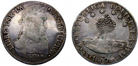 Bolivia Republic 8 Soles 1829 PTS JM Potosi mint Silver 26.72g KM# 97