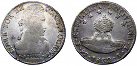 Bolivia Republic 8 Soles 1832 PTS JL Potosi mint Silver 26.66g KM# 97