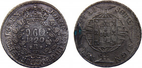 Brazil Portuguese colony João VI 960 Reis 1820 R Rio de Janeiro mint Silver 27.08g KM# 326