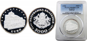 Bulgaria Republic 5000 Leva 1998 (Mintage 50000) PCGS PF68 Euro Silver 10g KM# 243