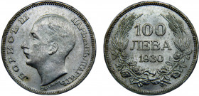 Bulgaria Kingdom Boris III 100 Leva 1930 BP Budapest mint Silver 20.1g KM# 43