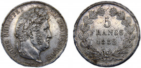 France Kingdom Louis Philippe I 5 Francs 1832 W Lille mint Silver 25.16g KM#749.13