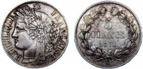 France Third Republic 5 Francs 1871 K Bordeaux mint Ceres Silver 24.92g KM# 818.2