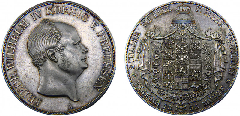 Germany States Kingdom of Prussia Friedrich Wilhelm IV 2 Thaler / 3½ Gulden 1855...