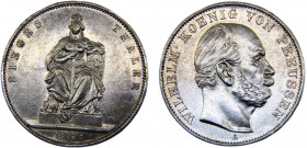 Germany States Kingdom of Prussia Wilhelm I 1 Thaler 1871 A Berlin mint "Siegestaler", Victory over France Silver 18.49g KM# 500