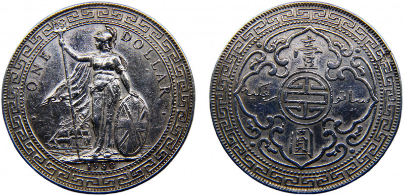 Great Britain United Kingdom George V 1 Dollar 1930 B Bombay mint British Trade ...