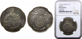 Hungary Joseph II 1/2 Thaler 1786 A Wien NGC UNC 1/2 Madonnentaler Silver 14.03g KM# 399