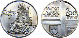 Hungary People's Republic 200 Forint 1976 BP Budapest mint(Mintage 25000) Painter Series, Mihály Munkácsy Silver 28.21g KM# 607