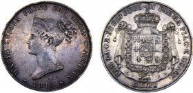 Italy States Duchy of Parma Maria Luigia 5 Lire 1815 (Mintage 93000) Silver 24.89g Dav ECT# 204