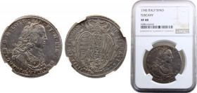 Italy State Grand duchy of Tuscany Francesco III ½ Francescone/5 Paoli 1745 NGC XF40 Silver C# 6