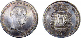 Italy States Grand duchy of Tuscany Leopoldo II 1 Francescone 1856 Silver 27.2g C# 75b