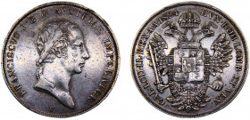 Italy States Kingdom of Lombardy-Venetia Franz I 1 Scudo 1824 V Venice mint Silver 25.93g C# 8