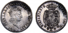 Italy States Kingdom of the Two Sicilies Ferdinando I 120 Grana 1818 Small head Silver 27.41g KM# 285