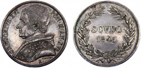 Italy States Papal States Pius IX 1 Scudo 1846//I R Rome mint Silver 26.89g KM#1336.1