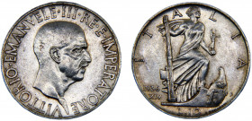 Italy Kingdom Vittorio Emanuele III 10 Lire 1936 R Rome mint Silver 10g KM# 80