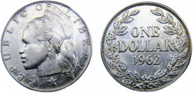 Liberia Republic 1 Dollar 1962 Philadelphia mint Silver 20.72g KM# 18
