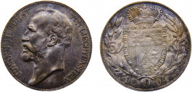 Liechtenstein Principalty Johann II 5 Kronen 1904 Vienna mint(Mintage 15000) Silver 24.02g Y# 4