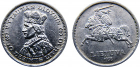 Lithuania Republic 10 Litų 1936 Kaunas mint Vytautas Silver 17.97g KM# 83