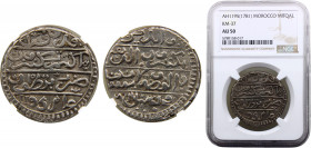 Morocco Sultanate Alaouite dynasty Sidi Mohammed III 1 Mithqal AH1195 (1781) Tetuan mint NGC AU50 Silver KM# 37