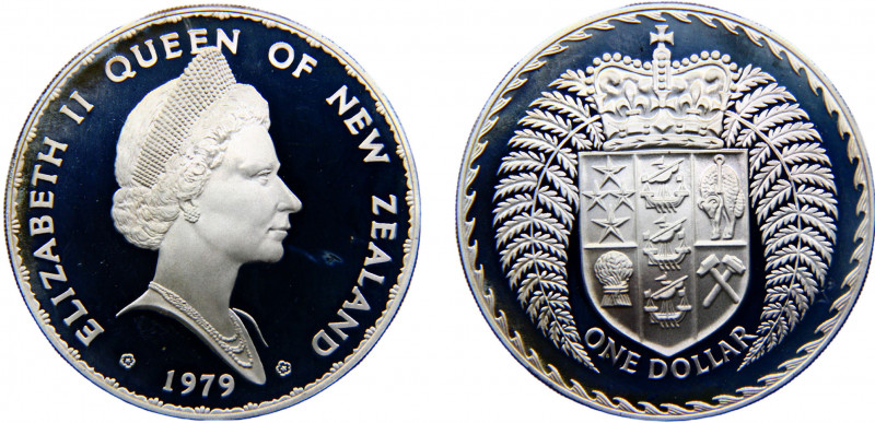 New Zealand State Elizabeth II 1 Dollar 1979 Ottawa mint(Mintage 19000) Berry Po...