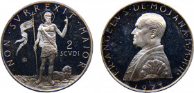 Order of Malta Angelo de Mojana di Cologna 2 Scudi 1973 Rome mint(Mintage 3000) Silver 24.16g X# 43