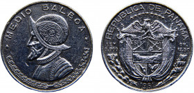 Panama Republic 1/2 Balboa 1961 Silver 12.5g KM# 26