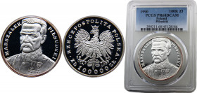 Poland Third Republic 100000 Złotych 1990 (Mintage 10000) PCGS PR68 Józef Piłsudski Silver 31.1g Y# 201