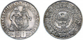 Poland People's Republic 100 Złotych 1966 MW Warsaw mint Polish Millennium Silver 20.2g Y# 57