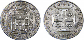 Portugal Kingdom João Prince Regent 1 Cruzado Novo/ 400 Reis 1815 Original Brightness Silver 14.38g KM# 331