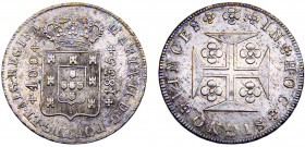 Portugal Kingdom Maria II 2 Cruzado Novo/ 400 Reis 1835 Silver 14.69g KM# 403.2