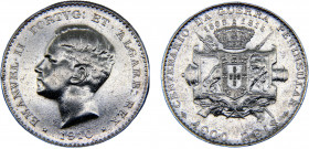 Portugal Kingdom Manuel II 1000 Reis 1910 100th Anniversary of the Peninsular War, Cleaned Silver 24.95g KM# 558