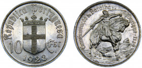Portugal Second Empire 10 Escudos 1928 Lisbon mint Battle of Ourique, 1139, Original Brightness Silver 12.62g KM# 579
