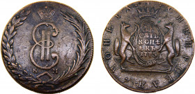 Russia Empire Siberia Ekaterina II 10 Kopecks 1775 КМ Suzun mint Copper 66.15g C# 6