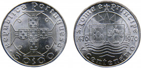 Sao Tome and Principe Portuguese colony 50 Escudos 1970 500th Anniversary of Discovery Silver 18.08g KM# 21