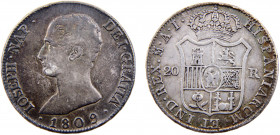Spain Kingdom Jose I Bonaparte 20 Reales 1809 M AI Madrid mint Silver 26.5g KM# 551.2