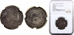 Spain Kingdom Fernando and Isabel 1 Real ND (1497-1566) S Seville mint NGC AU50 Silver
