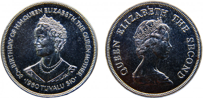 Tuvalu Constitutional monarchy within the Commonwealth Elizabeth II 10 Dollars 1...
